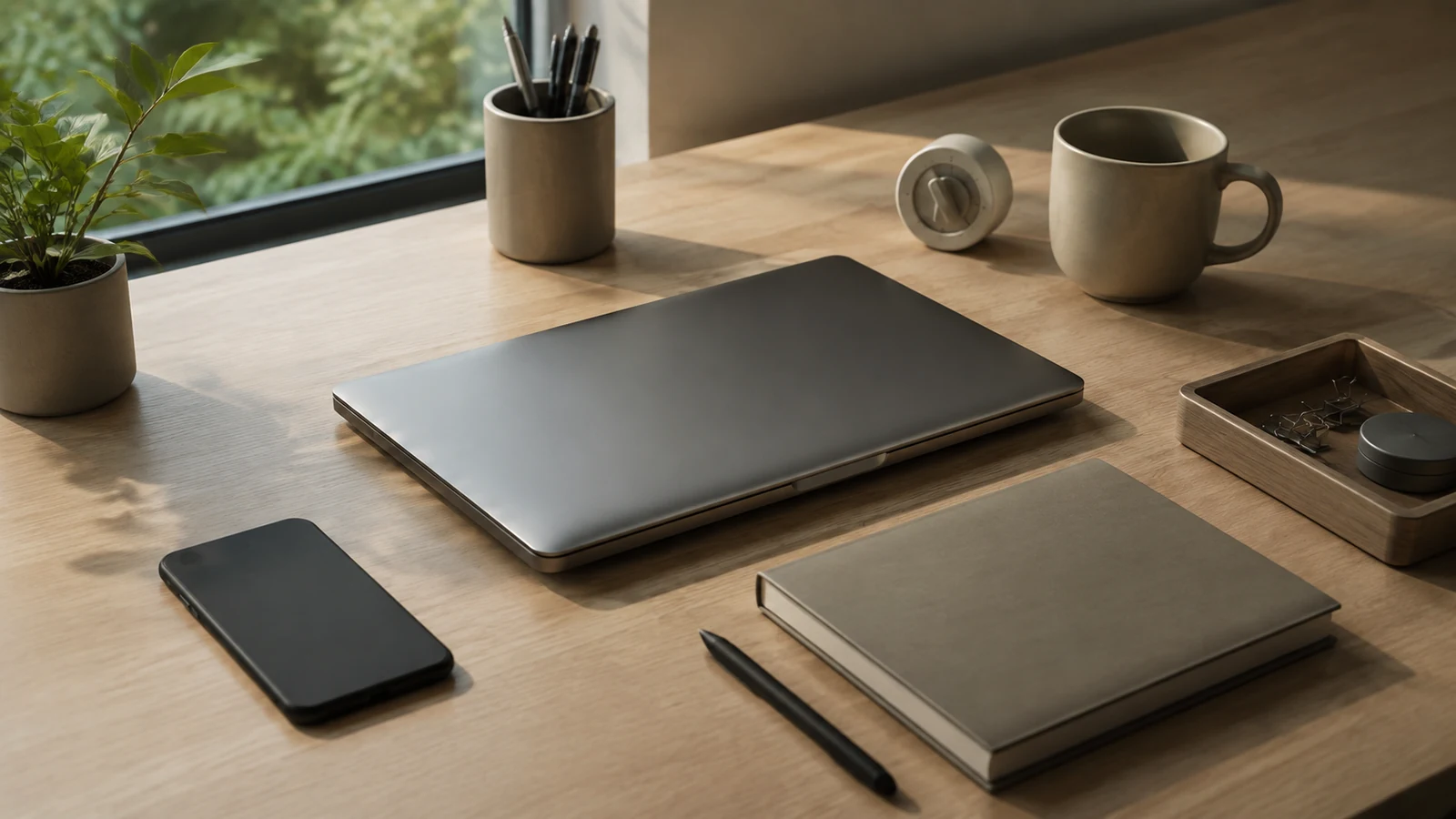 Bureau organisé pour travailler avec des outils numériques